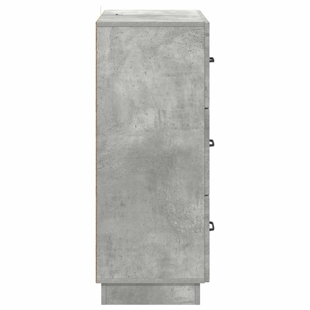 Schubladenschrank Betongrau 66 x 34,5 x 87 cm Holzwerkstoff