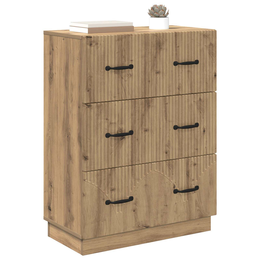Schubladenschrank Artisan-Eiche 66 x 34,5 x 87 cm Holzwerkstoff
