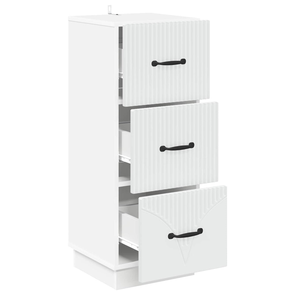 Schubladenschrank Weiß 33 x 34,5 x 87 cm Holzwerkstoff