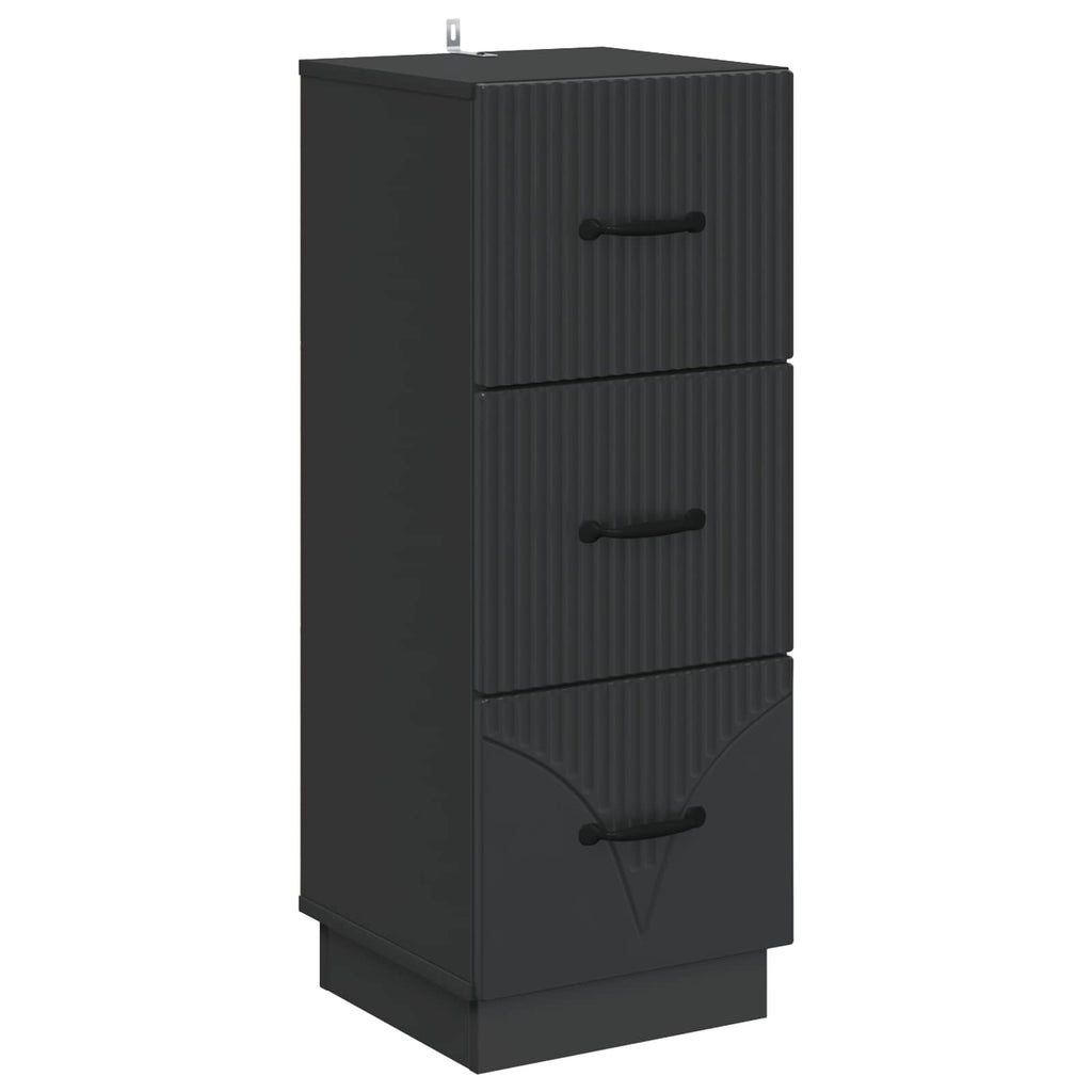 Schubladenschrank Schwarz 33 x 34,5 x 87 cm Holzwerkstoff
