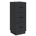Schubladenschrank Schwarz 33 x 34,5 x 87 cm Holzwerkstoff