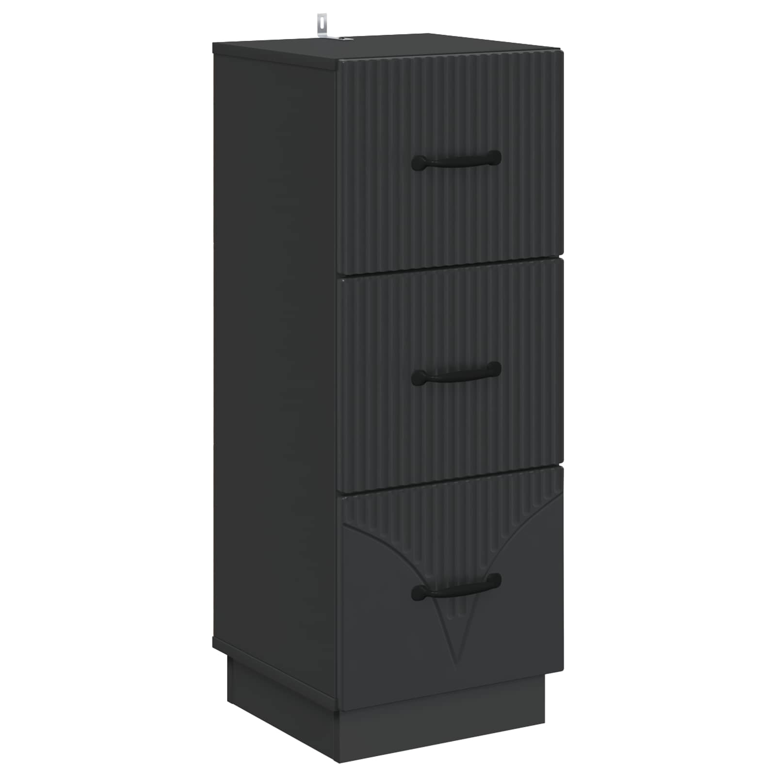 Schubladenschrank Schwarz 33 x 34,5 x 87 cm Holzwerkstoff