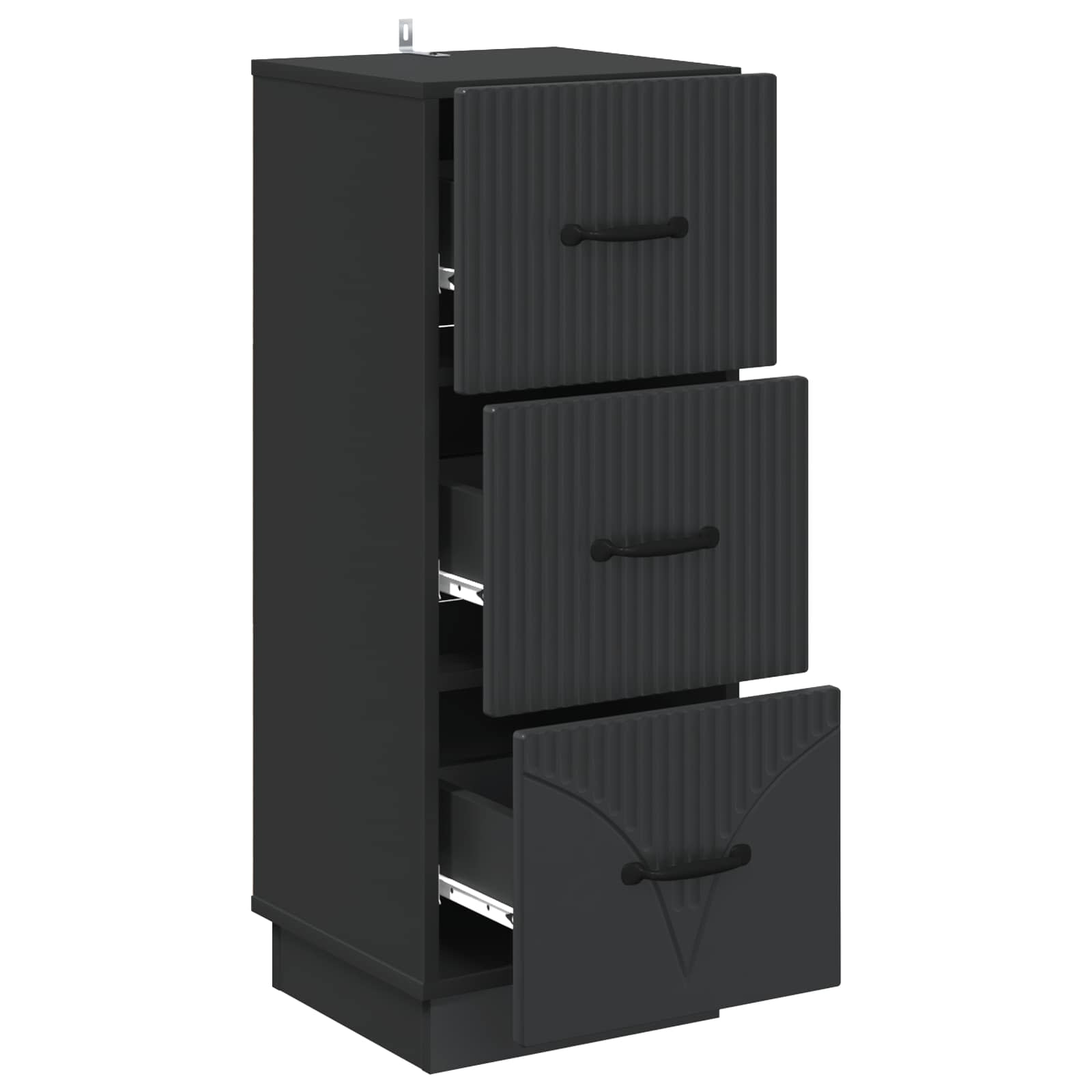 Schubladenschrank Schwarz 33 x 34,5 x 87 cm Holzwerkstoff