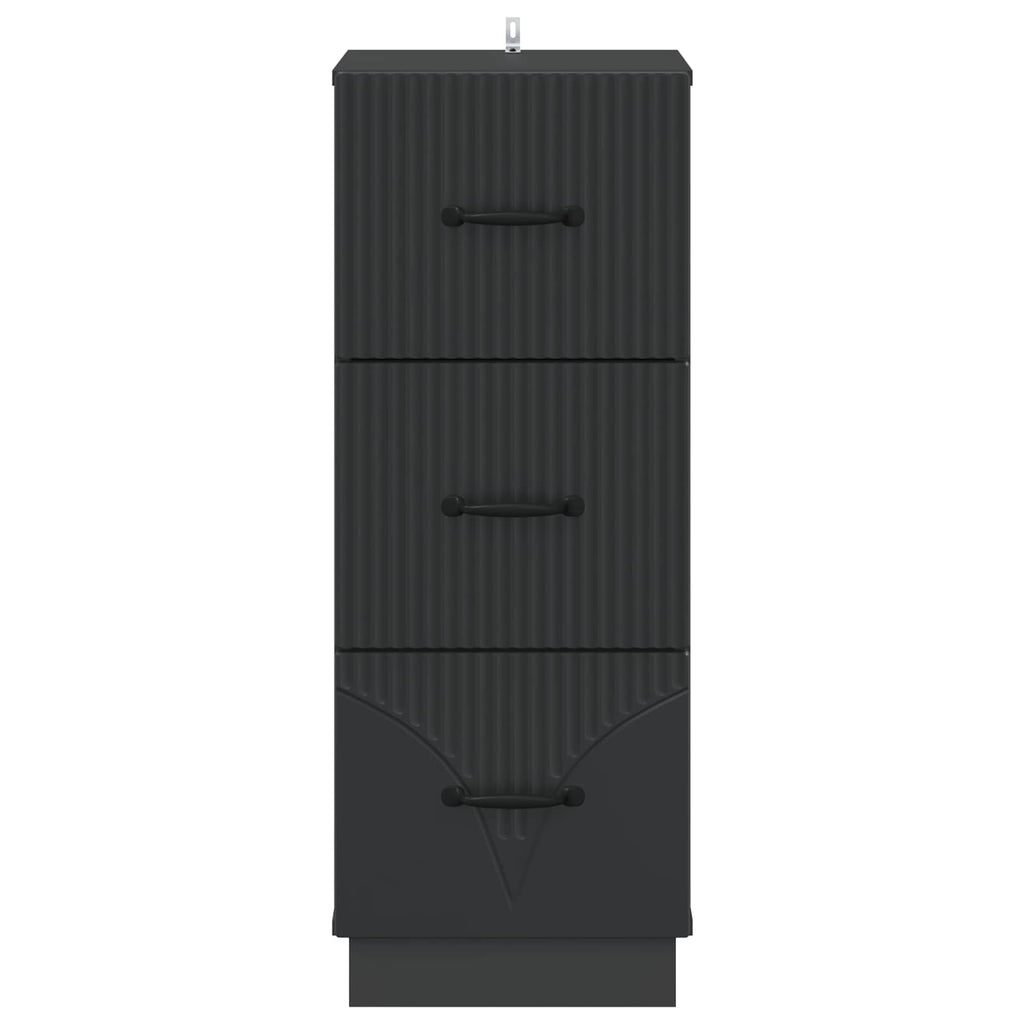 Schubladenschrank Schwarz 33 x 34,5 x 87 cm Holzwerkstoff
