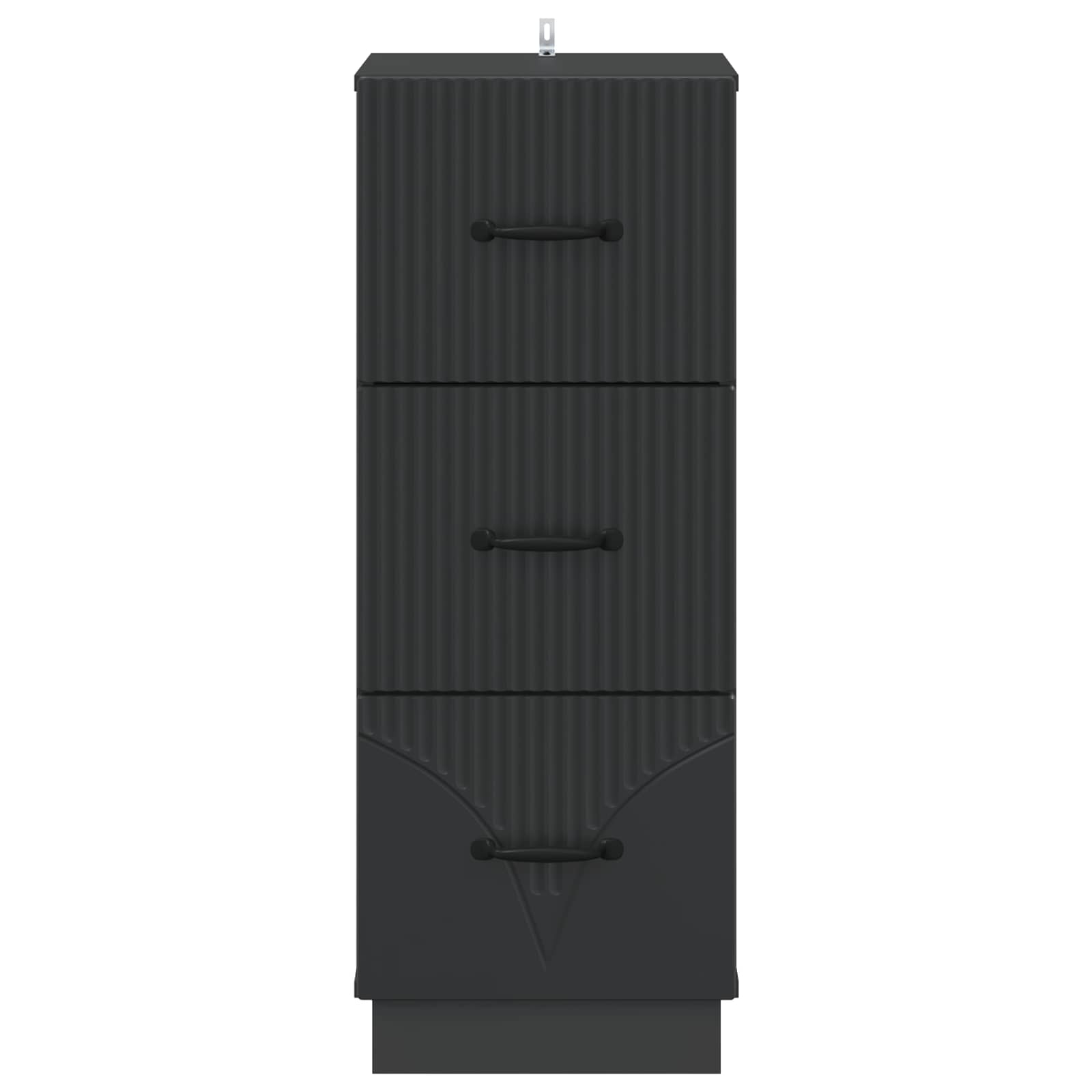 Schubladenschrank Schwarz 33 x 34,5 x 87 cm Holzwerkstoff