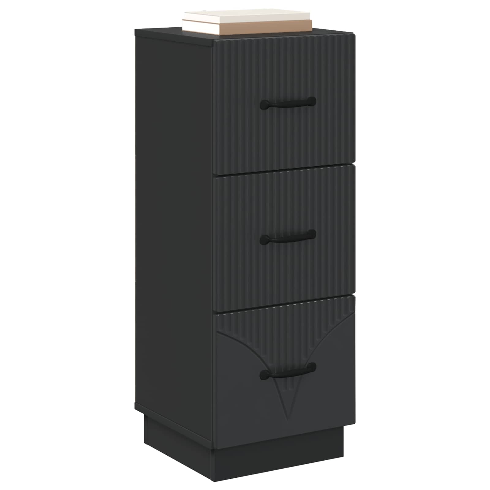 Schubladenschrank Schwarz 33 x 34,5 x 87 cm Holzwerkstoff