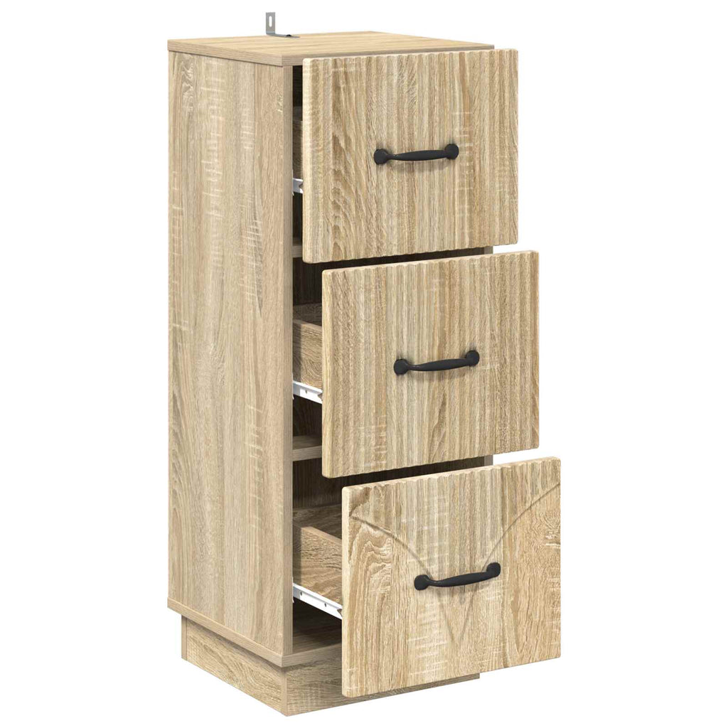 Schubladenschrank Sonoma-Eiche 33 x 34,5 x 87 cm Holzwerkstoff