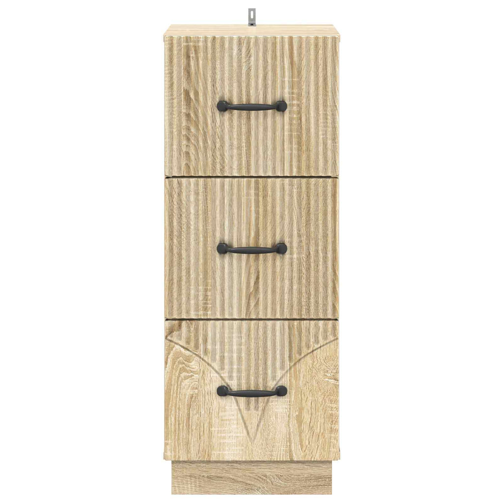 Schubladenschrank Sonoma-Eiche 33 x 34,5 x 87 cm Holzwerkstoff