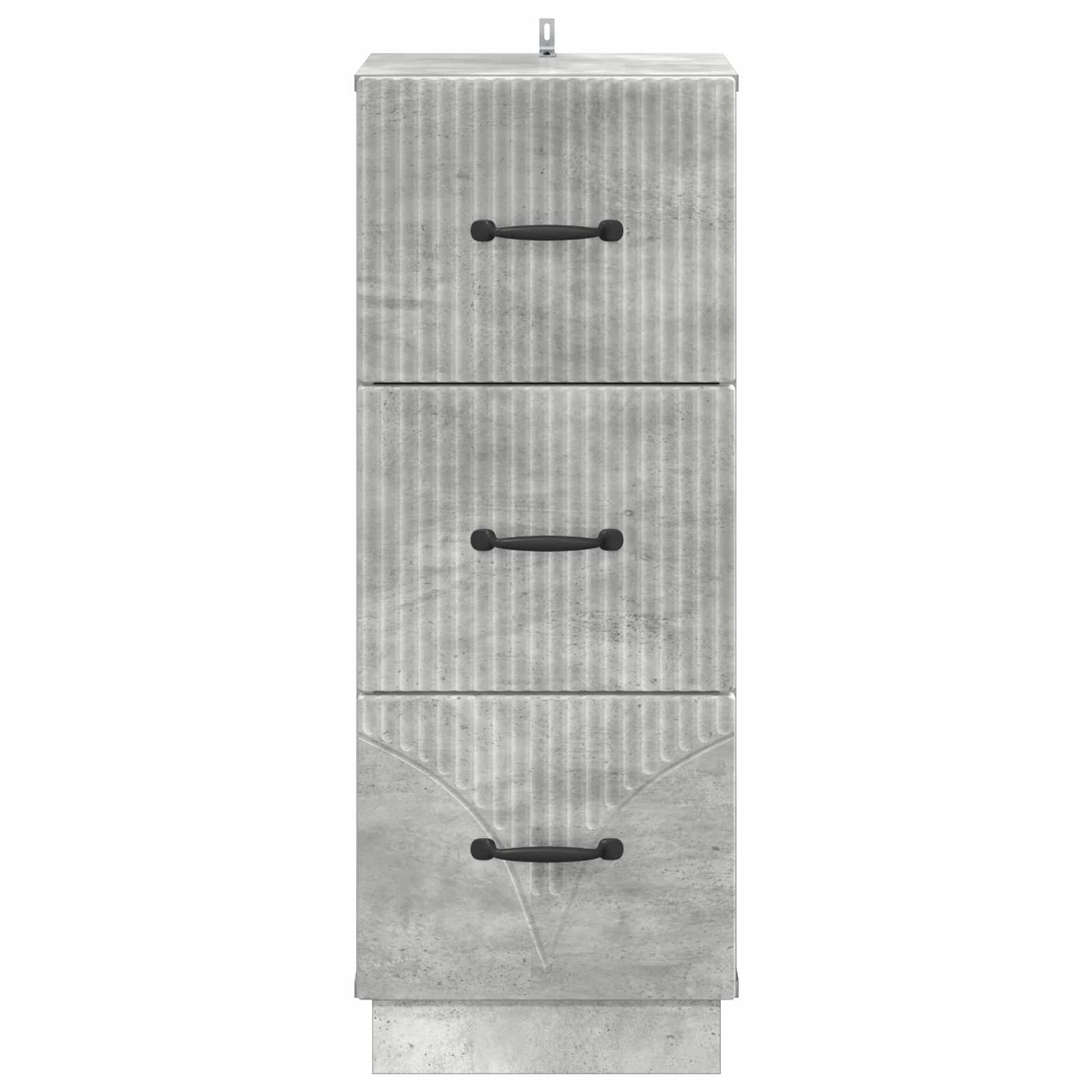 Schubladenschrank Betongrau 33 x 34,5 x 87 cm Holzwerkstoff