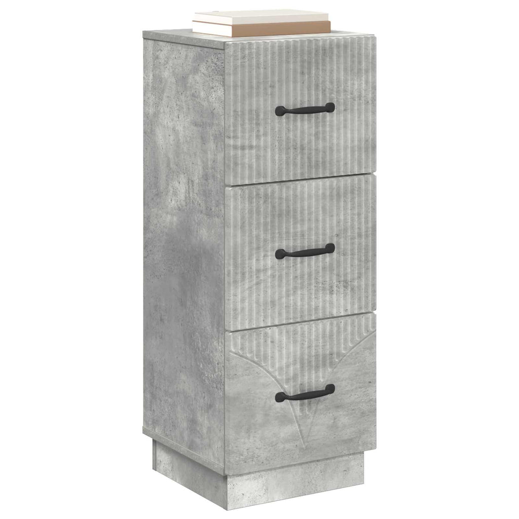 Schubladenschrank Betongrau 33 x 34,5 x 87 cm Holzwerkstoff