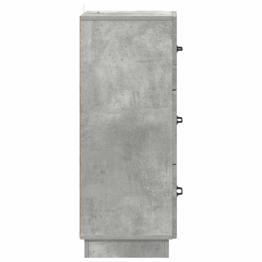 Schubladenschrank Betongrau 33 x 34,5 x 87 cm Holzwerkstoff