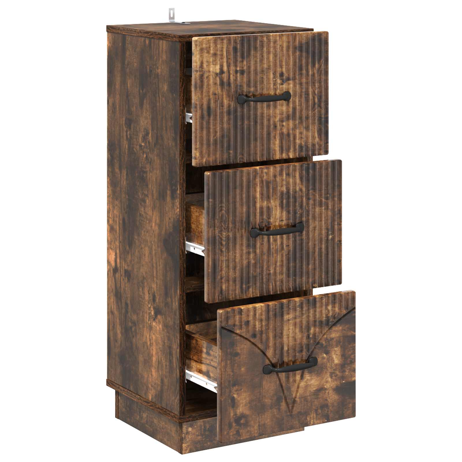 Schubladenschrank Geräucherte Eiche 33 x 34,5 x 87 cm