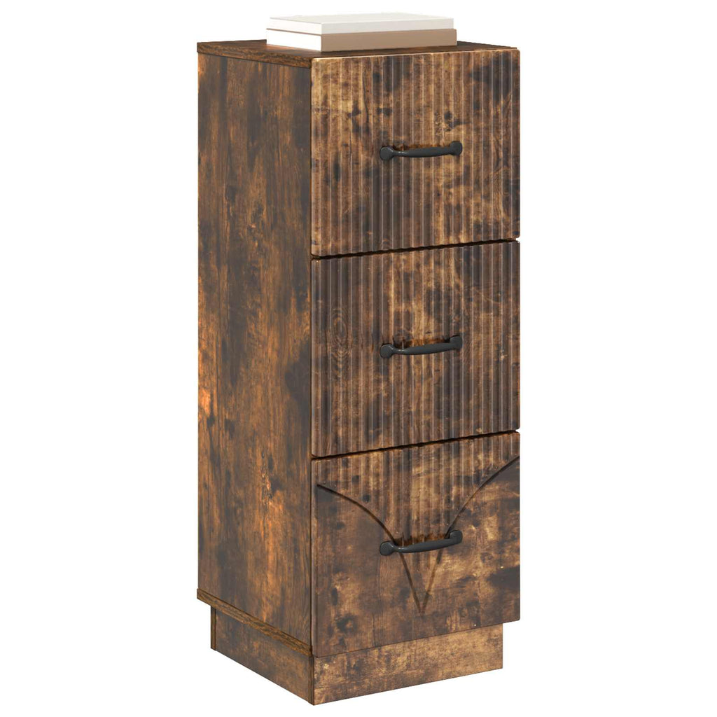 Schubladenschrank Geräucherte Eiche 33 x 34,5 x 87 cm