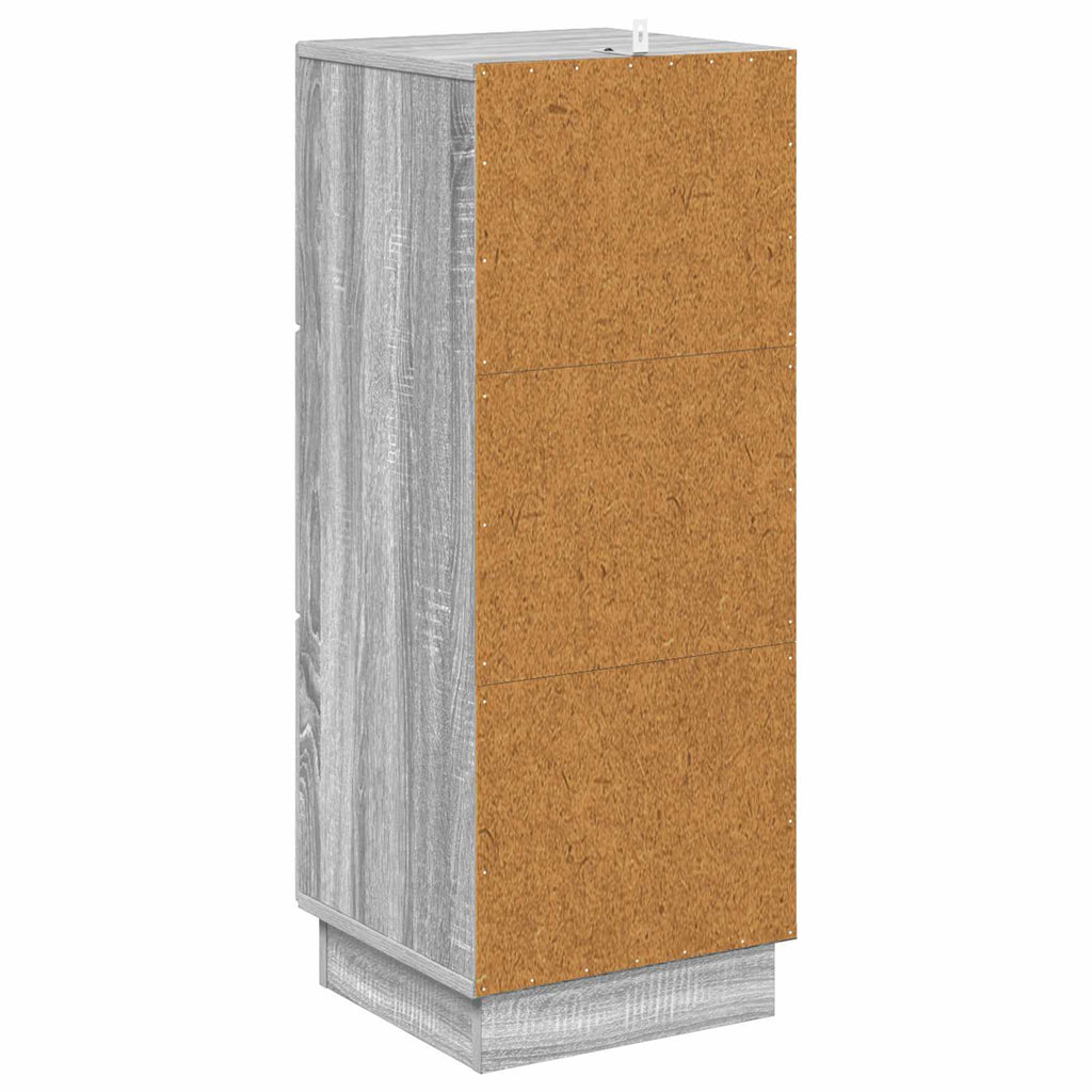 Schubladenschrank Graues Sonoma 33 x 34,5 x 87 cm Holzwerkstoff
