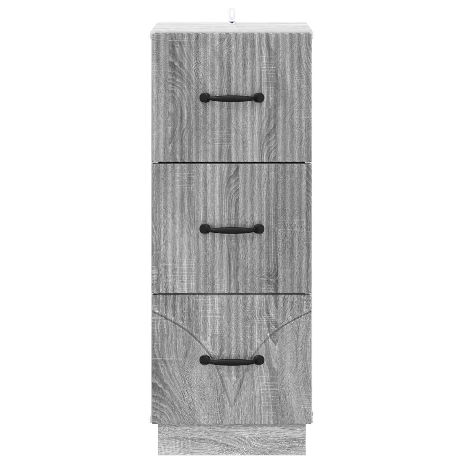 Schubladenschrank Graues Sonoma 33 x 34,5 x 87 cm Holzwerkstoff