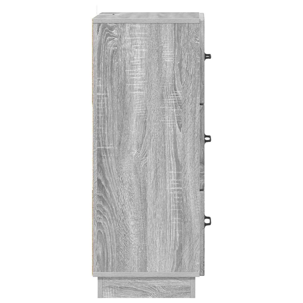 Schubladenschrank Graues Sonoma 33 x 34,5 x 87 cm Holzwerkstoff