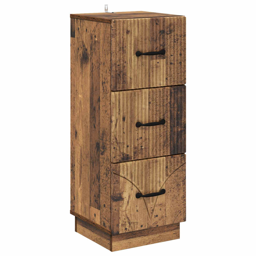 Schubladenschrank Altholz 33 x 34,5 x 87 cm Holzwerkstoff
