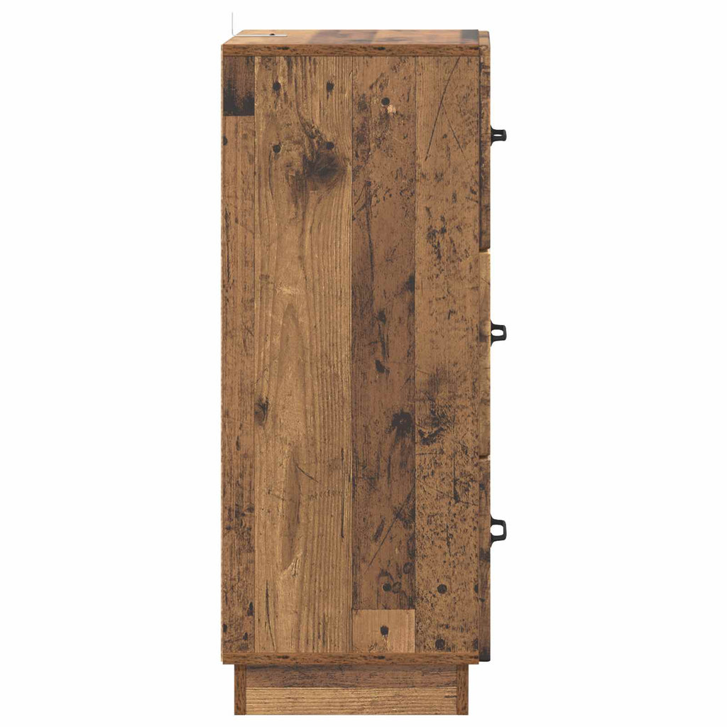 Schubladenschrank Altholz 33 x 34,5 x 87 cm Holzwerkstoff