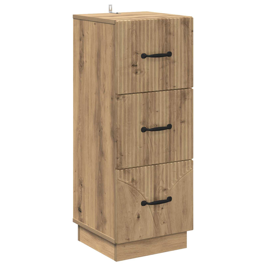 Schubladenschrank Artisan-Eiche 33 x 34,5 x 87 cm Holzwerkstoff