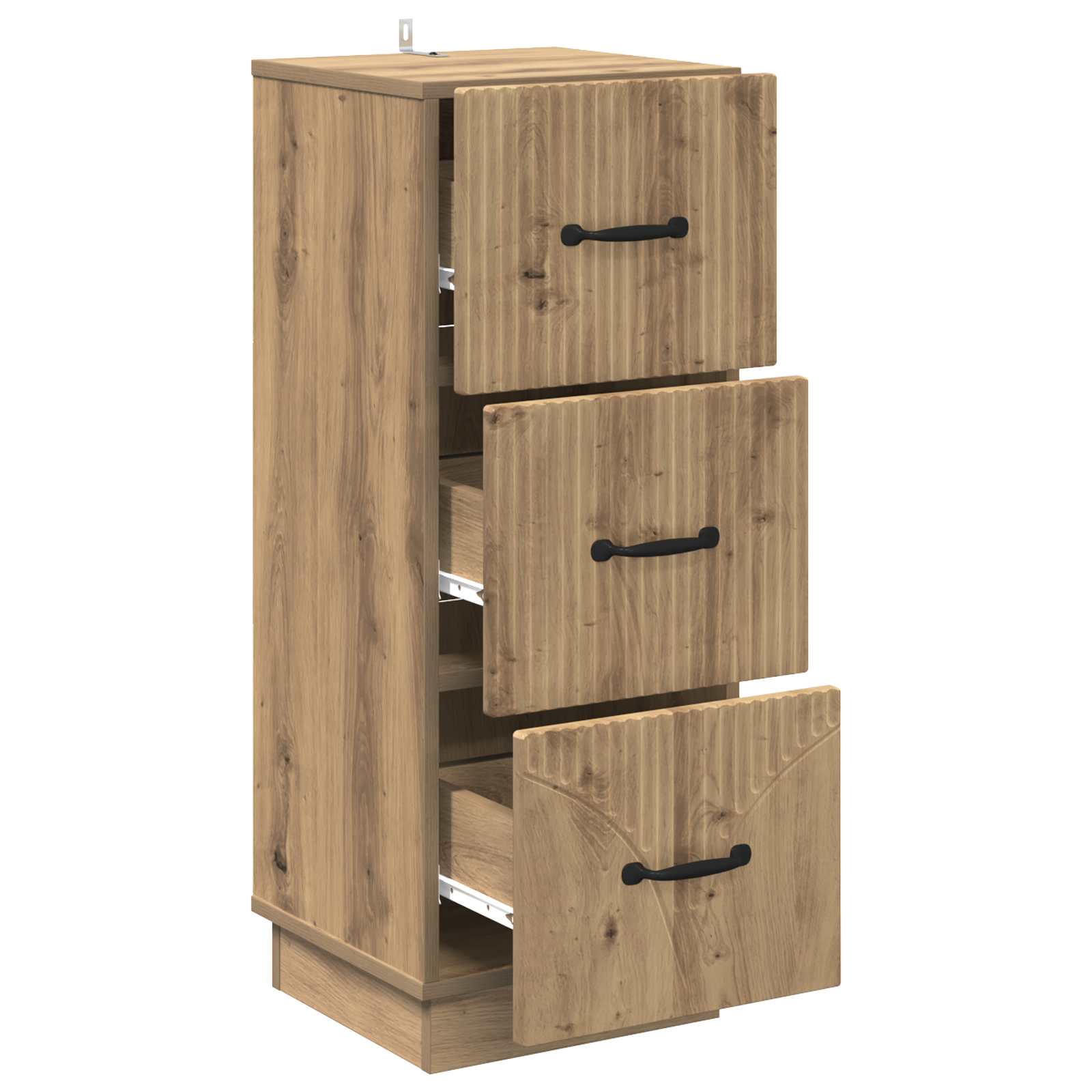 Schubladenschrank Artisan-Eiche 33 x 34,5 x 87 cm Holzwerkstoff