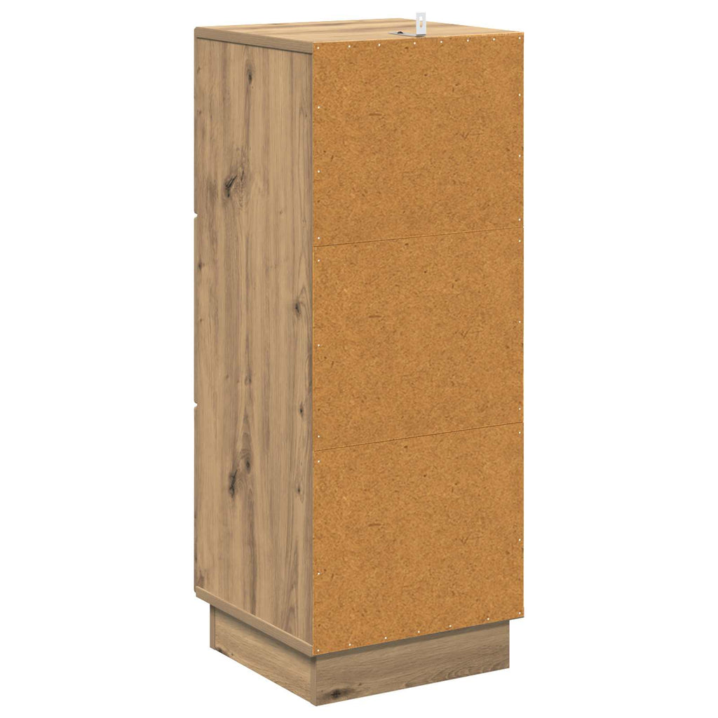 Schubladenschrank Artisan-Eiche 33 x 34,5 x 87 cm Holzwerkstoff