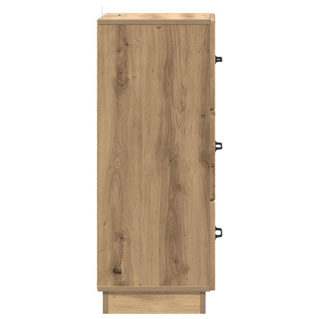 Schubladenschrank Artisan-Eiche 33 x 34,5 x 87 cm Holzwerkstoff