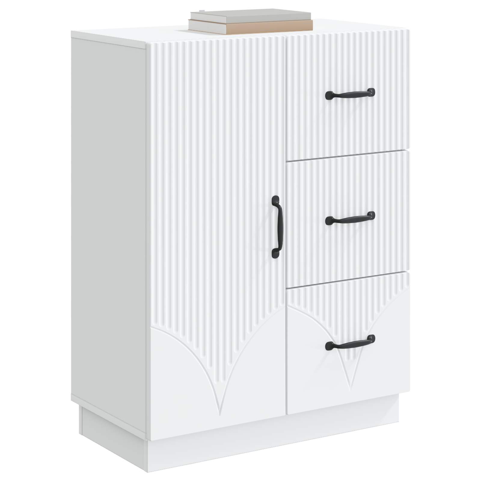 Sideboard mit Schubladen Weiß 66 x 34,5 x 87 cm Holzwerkstoff