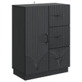 Sideboard Schwarz 66 x 34,5 x 87 cm Holzwerkstoff