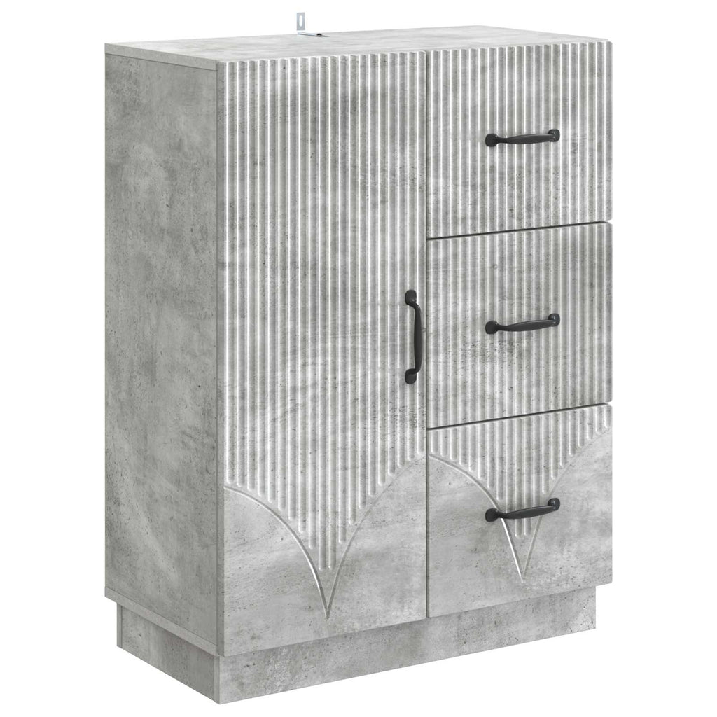 Sideboard Betongrau 66 x 34,5 x 87 cm Holzwerkstoff