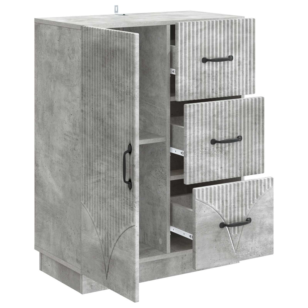 Sideboard Betongrau 66 x 34,5 x 87 cm Holzwerkstoff