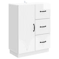 Sideboard Hochglanz Weiß 66 x 34,5 x 87 cm Holzwerkstoff