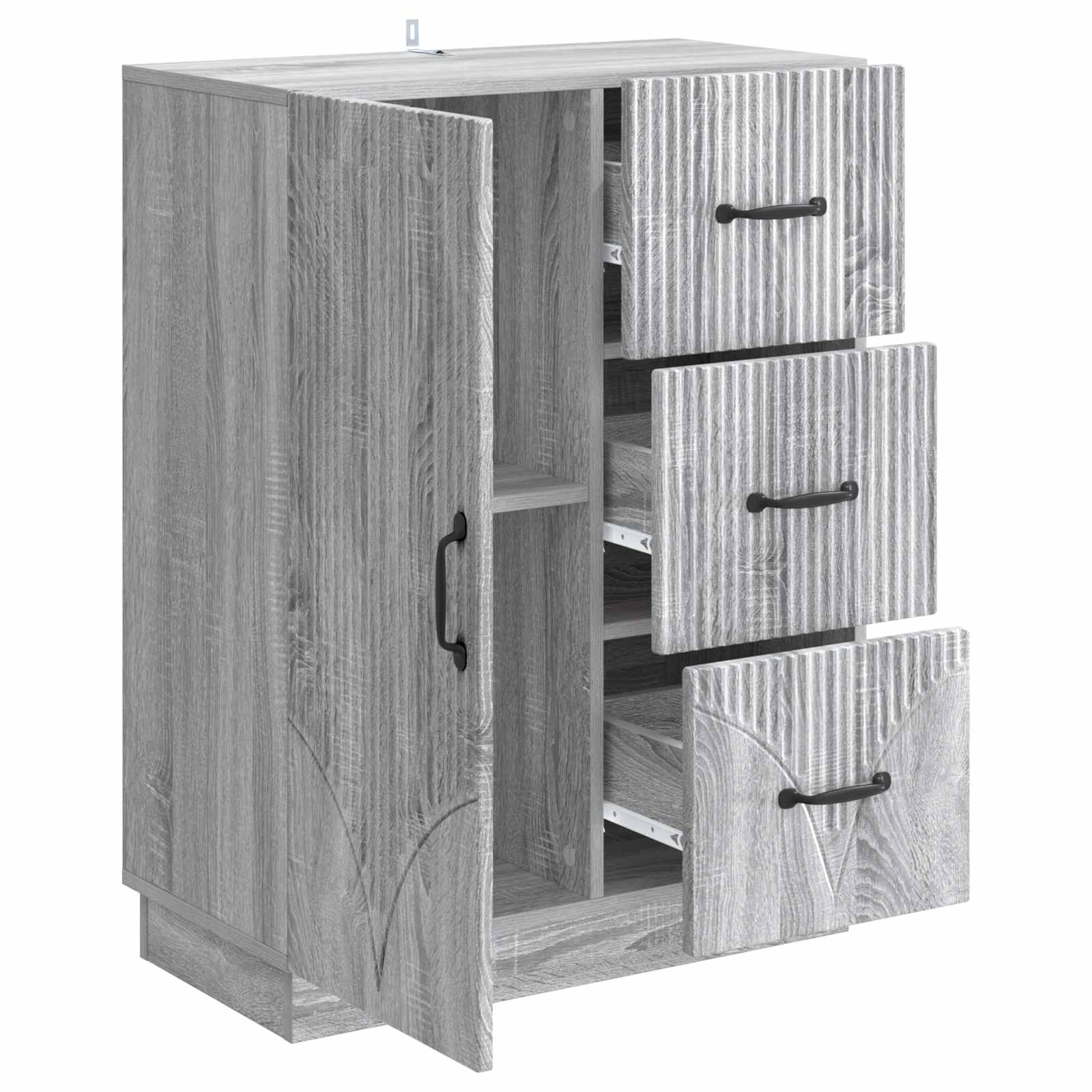 Sideboard Graues Sonoma 66 x 34,5 x 87 cm Holzwerkstoff
