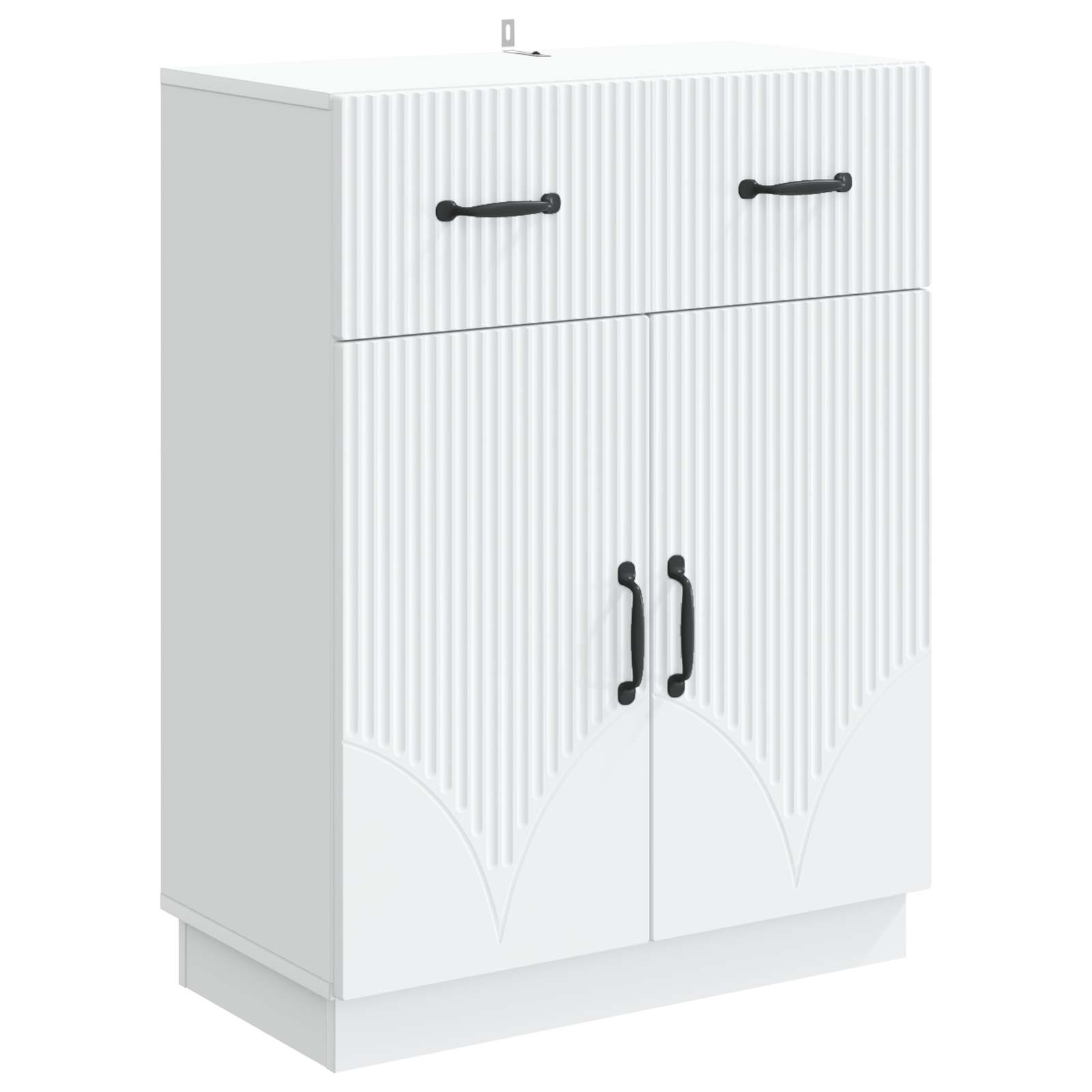 Sideboard mit Schubladen Weiß 66 x 34,5 x 87 cm Holzwerkstoff