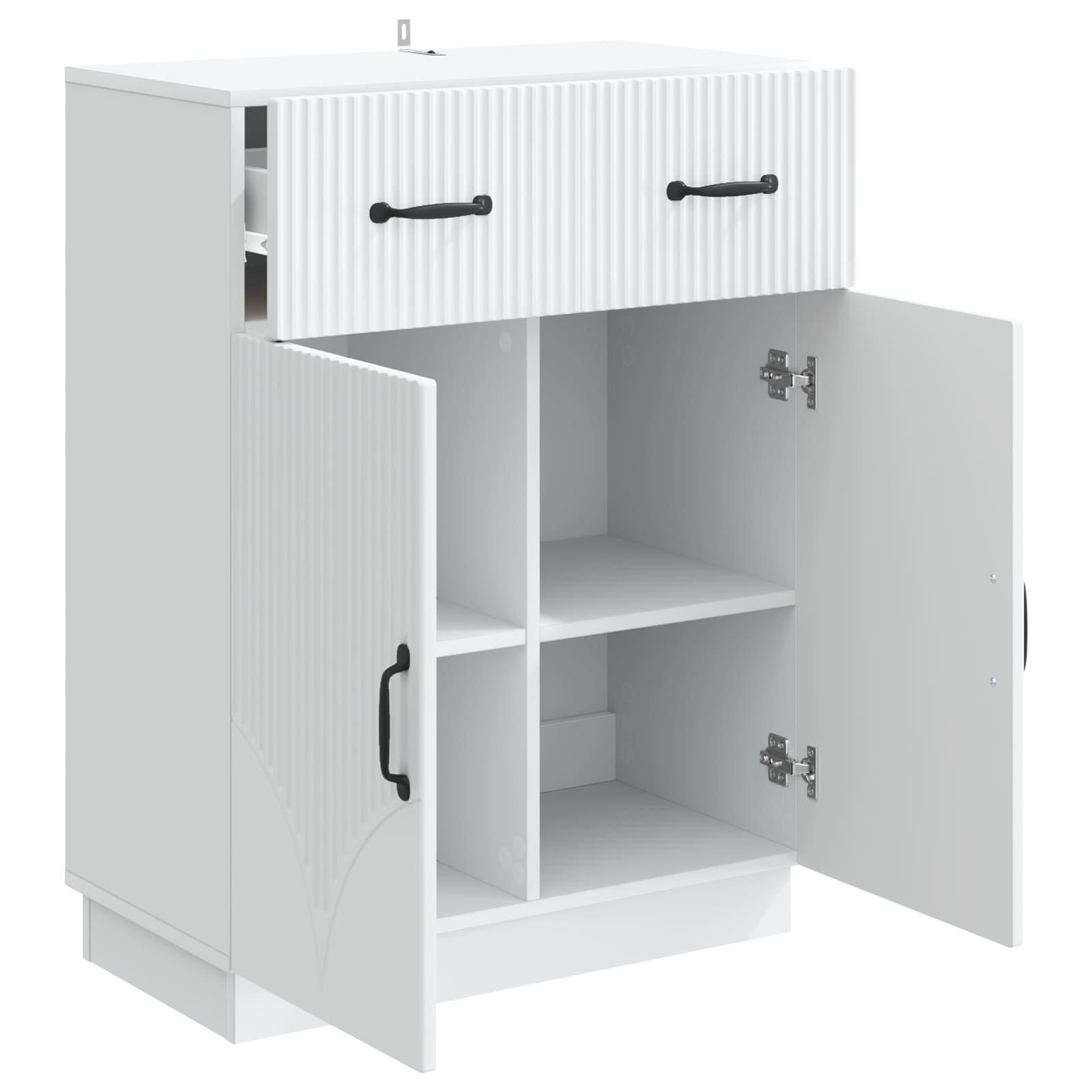 Sideboard mit Schubladen Weiß 66 x 34,5 x 87 cm Holzwerkstoff
