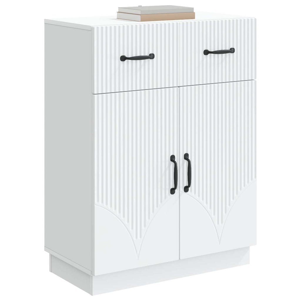 Sideboard mit Schubladen Weiß 66 x 34,5 x 87 cm Holzwerkstoff