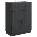 Sideboard Schwarz 66 x 34,5 x 87 cm Holzwerkstoff