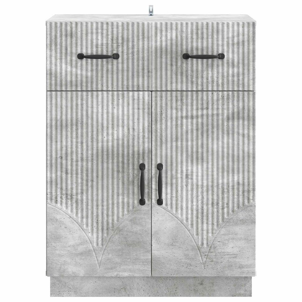 Sideboard Betongrau 66 x 34,5 x 87 cm Holzwerkstoff