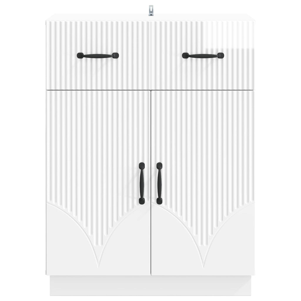 Sideboard Hochglanz Weiß 66 x 34,5 x 87 cm Holzwerkstoff