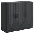 Sideboard Schwarz 89 x 34,5 x 77 cm Holzwerkstoff