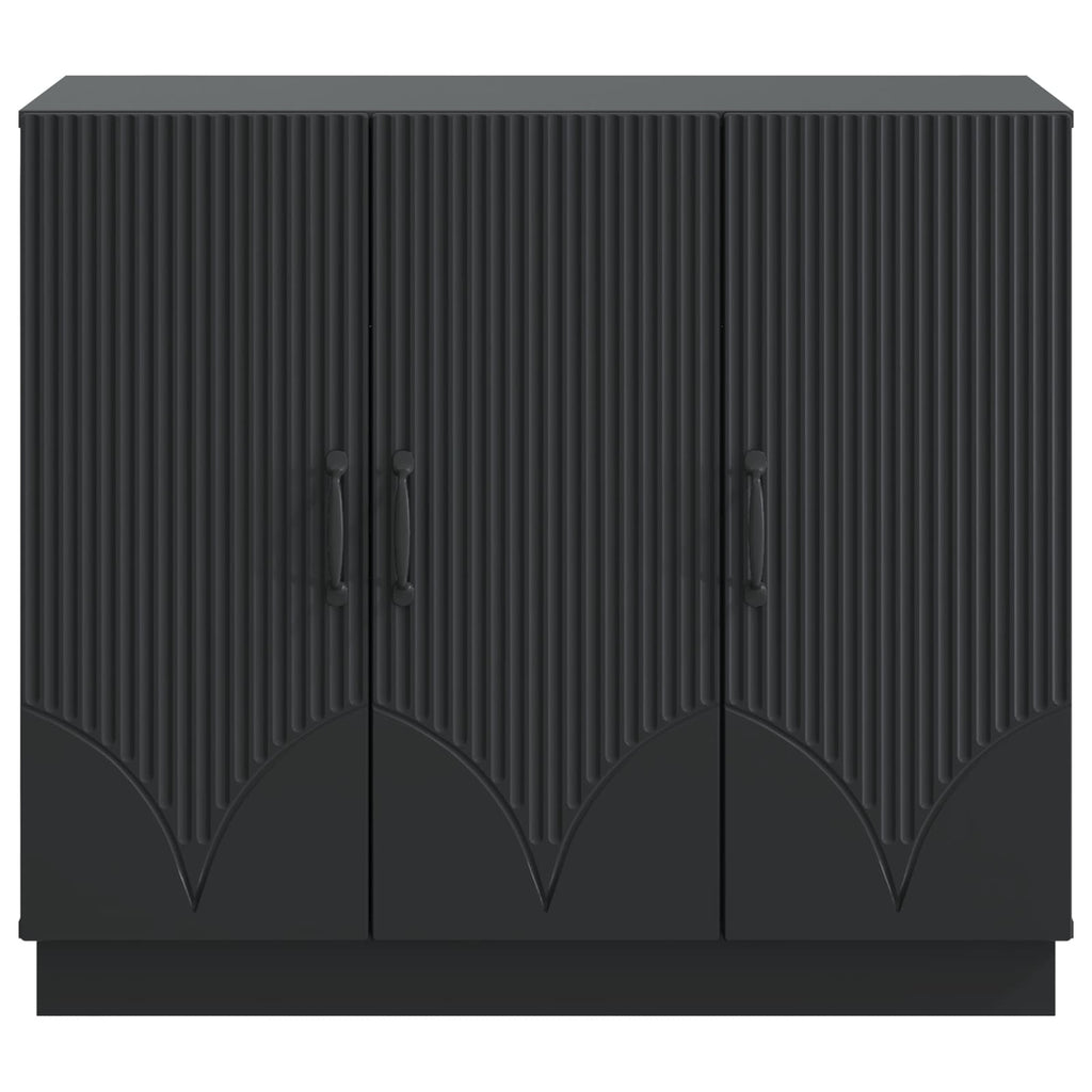 Sideboard Schwarz 89 x 34,5 x 77 cm Holzwerkstoff