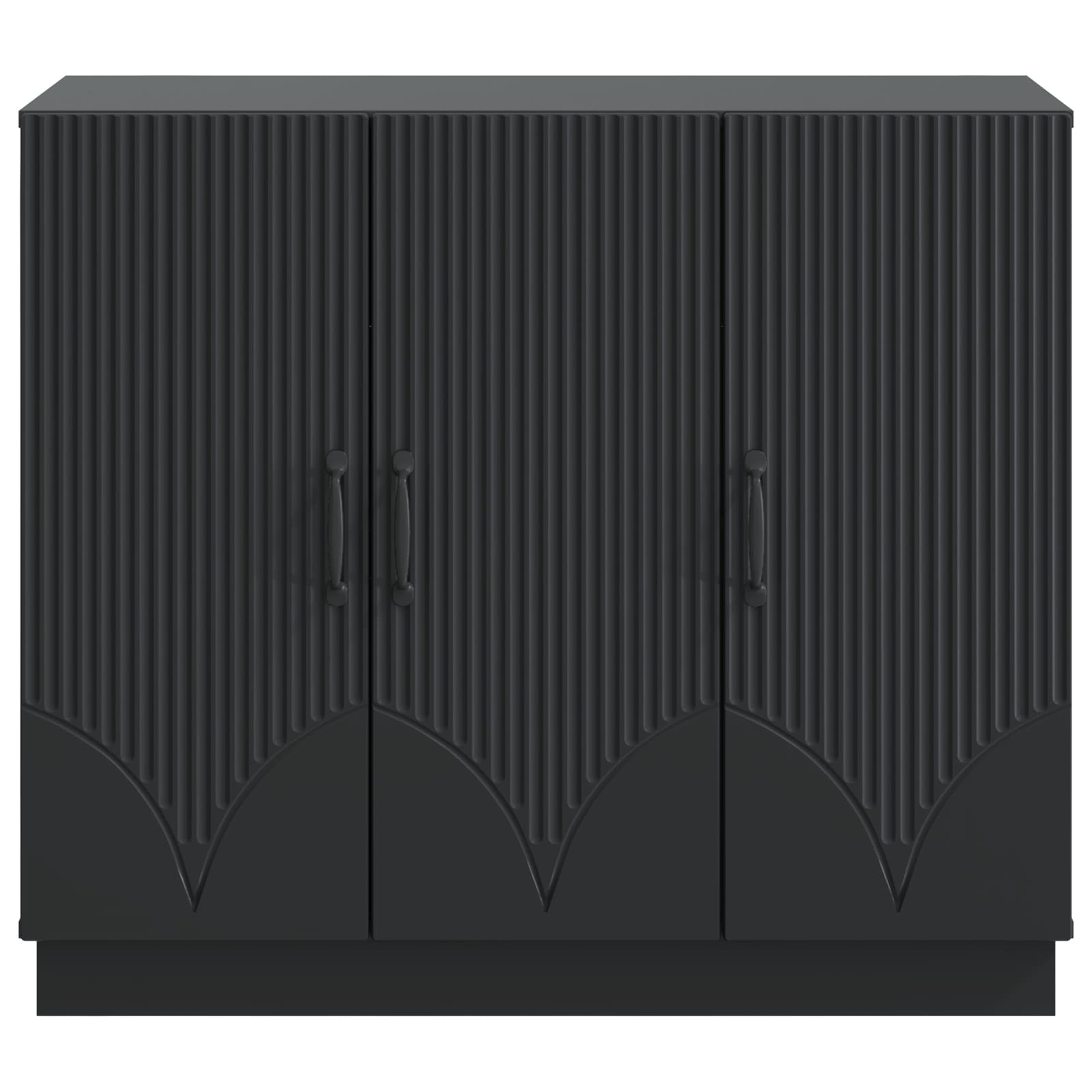 Sideboard Schwarz 89 x 34,5 x 77 cm Holzwerkstoff