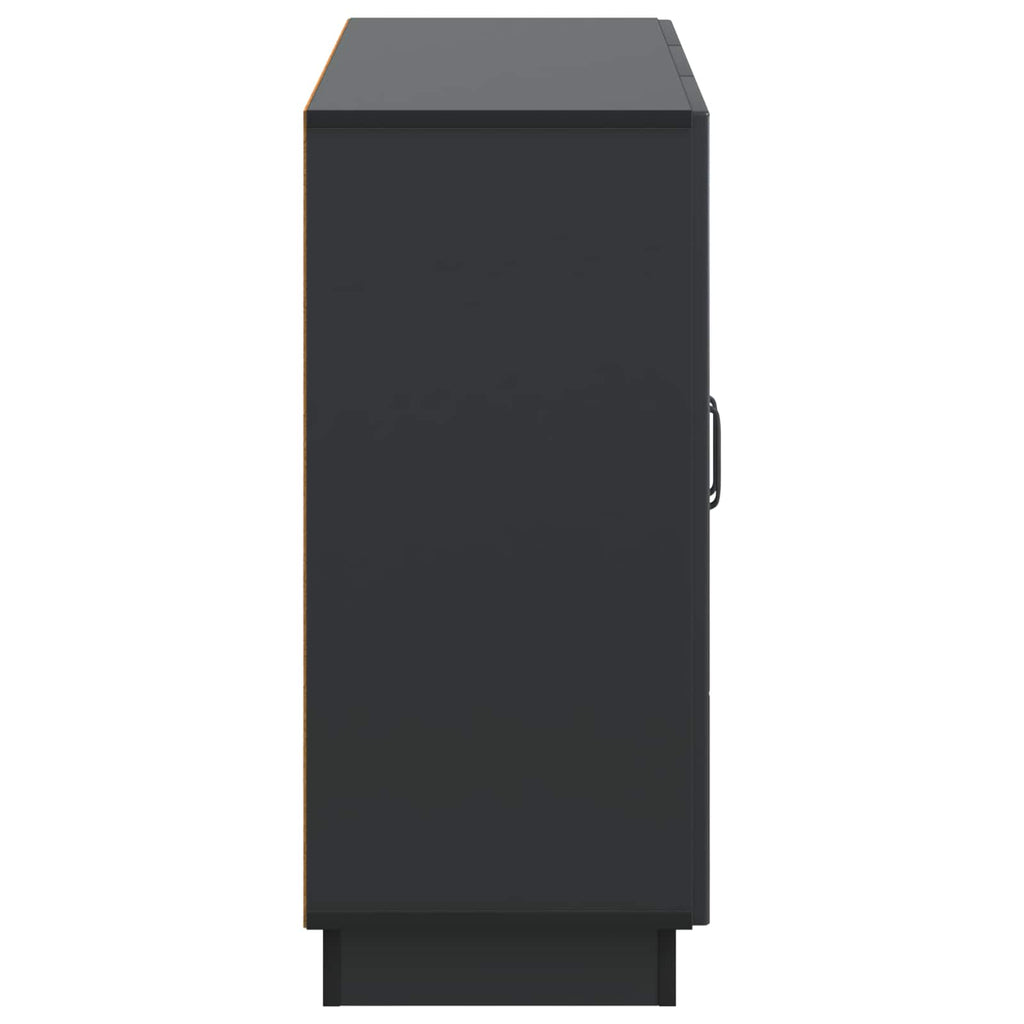 Sideboard Schwarz 89 x 34,5 x 77 cm Holzwerkstoff
