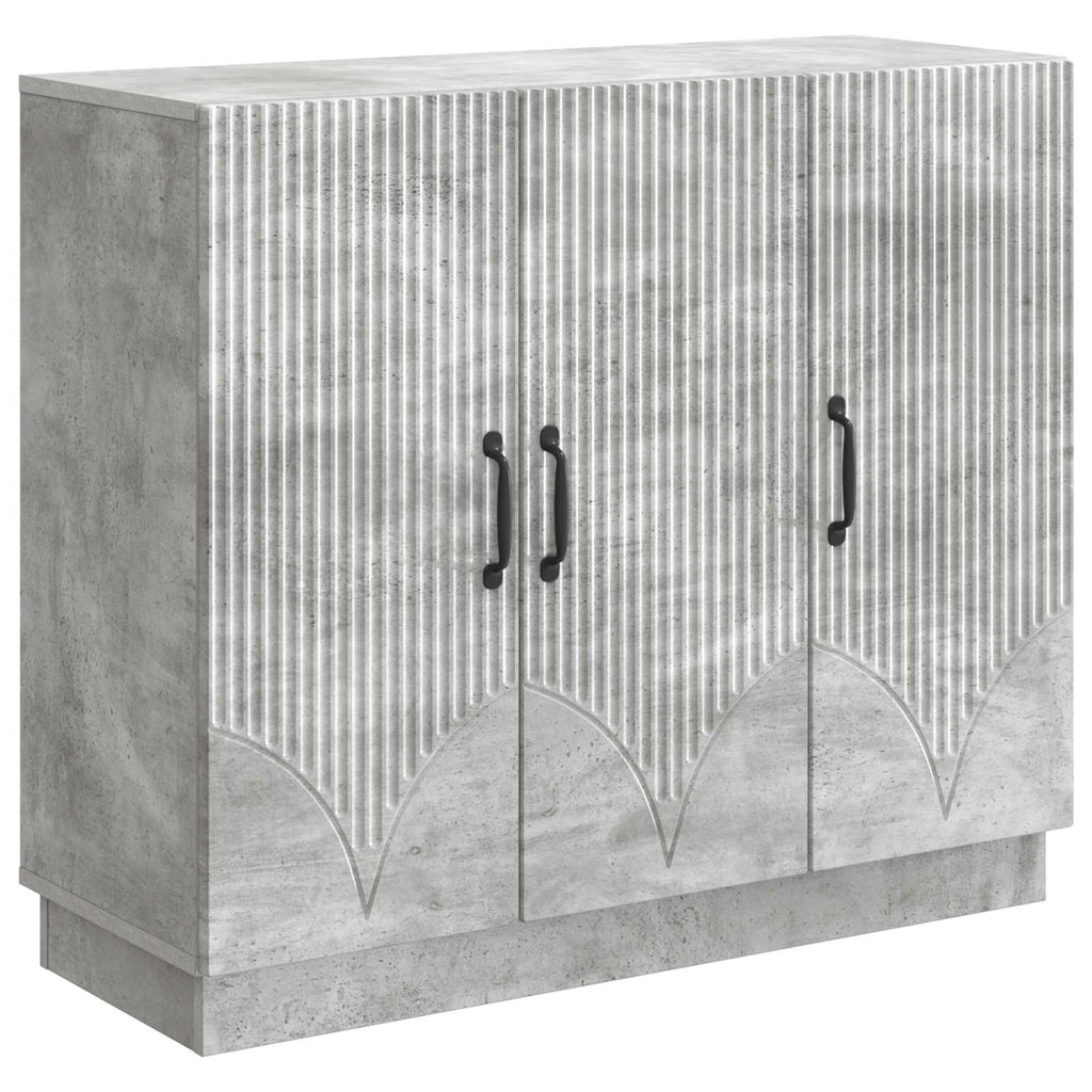 Sideboard Betongrau 89 x 34,5 x 77 cm Holzwerkstoff