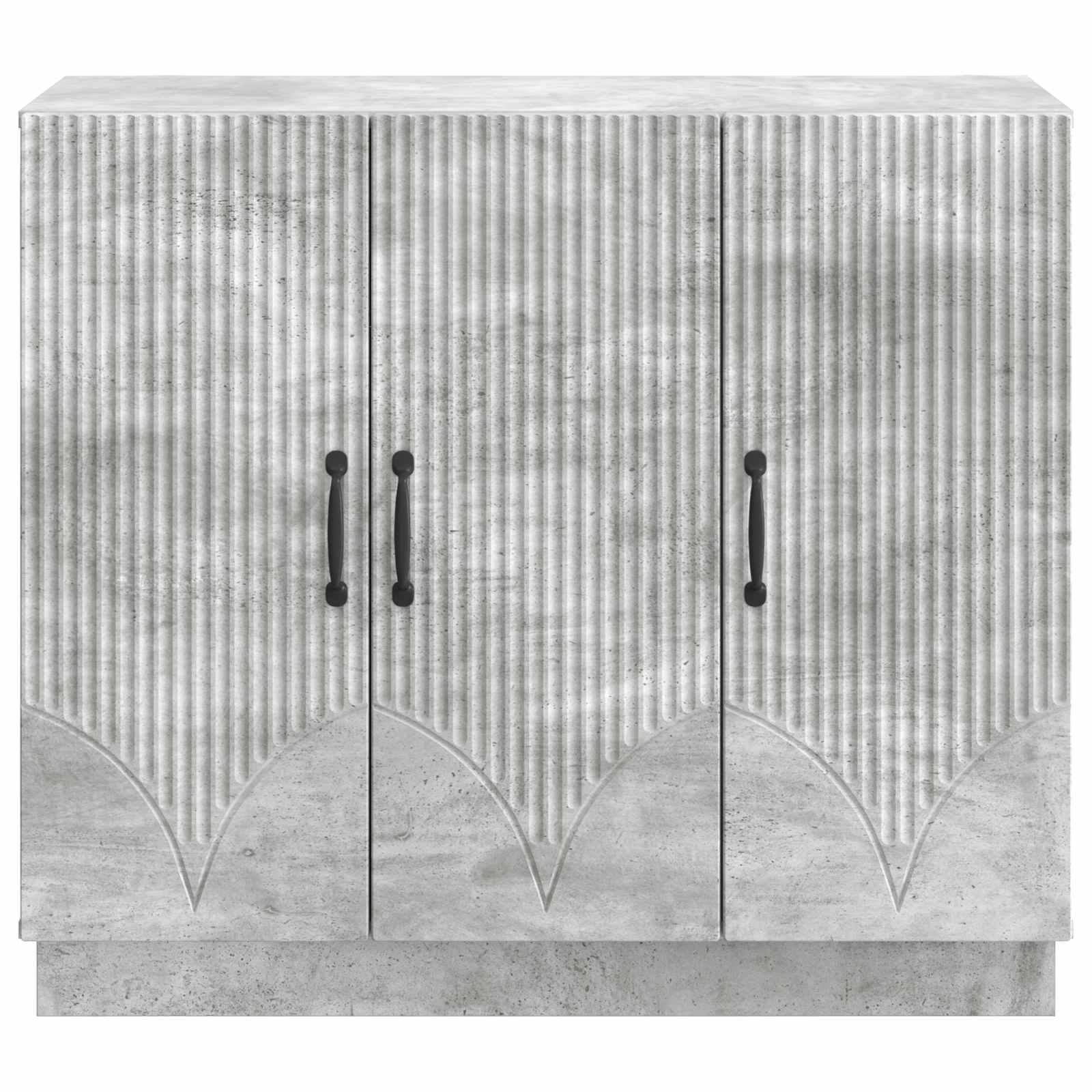 Sideboard Betongrau 89 x 34,5 x 77 cm Holzwerkstoff