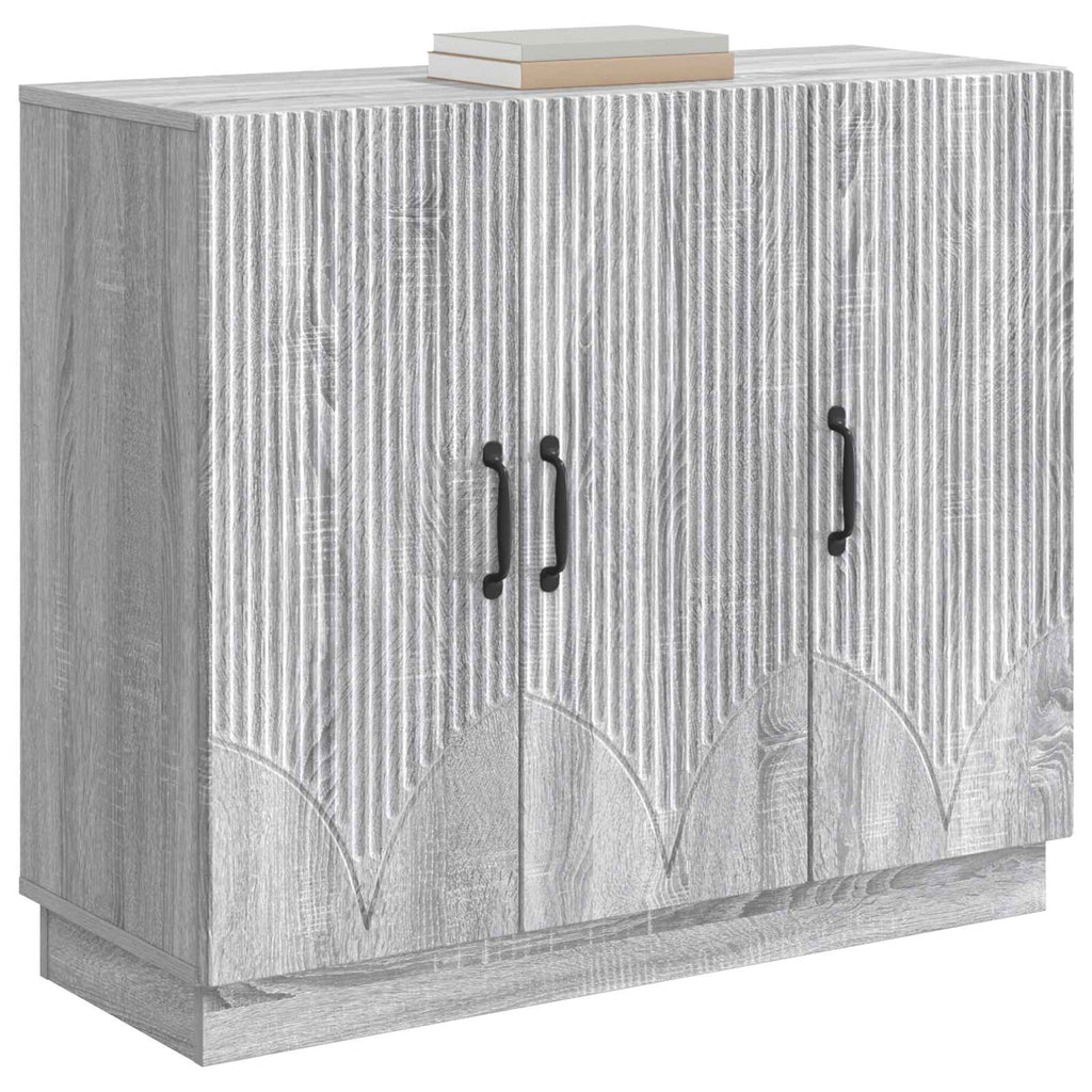 Sideboard Graues Sonoma 89 x 34,5 x 77 cm Holzwerkstoff