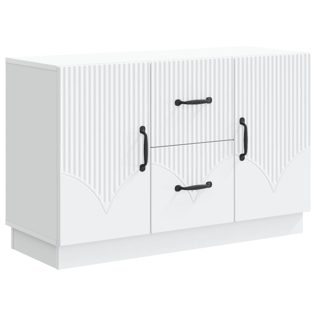 Sideboard mit Schubladen Weiß 89 x 34,5 x 57 cm Holzwerkstoff