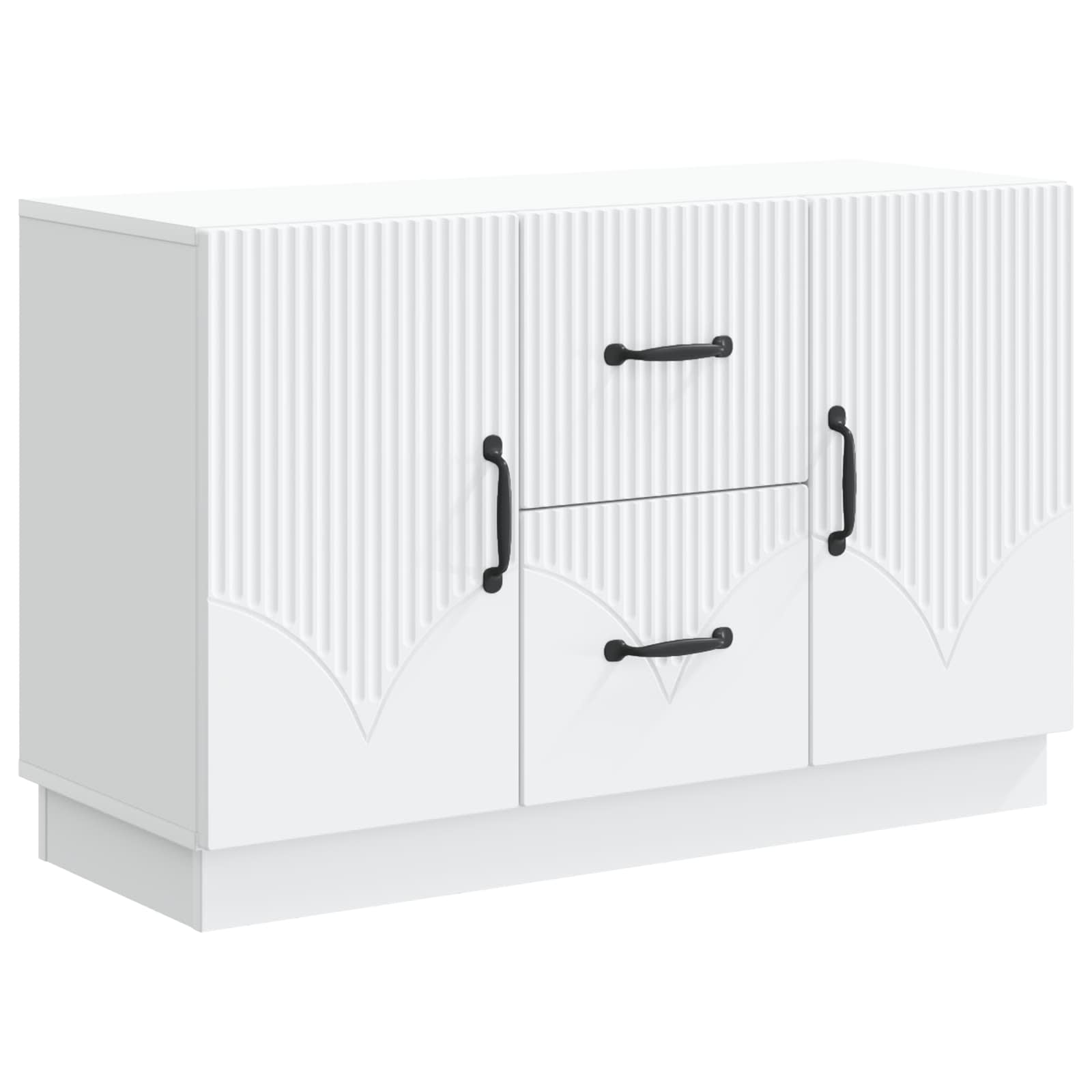 Sideboard mit Schubladen Weiß 89 x 34,5 x 57 cm Holzwerkstoff