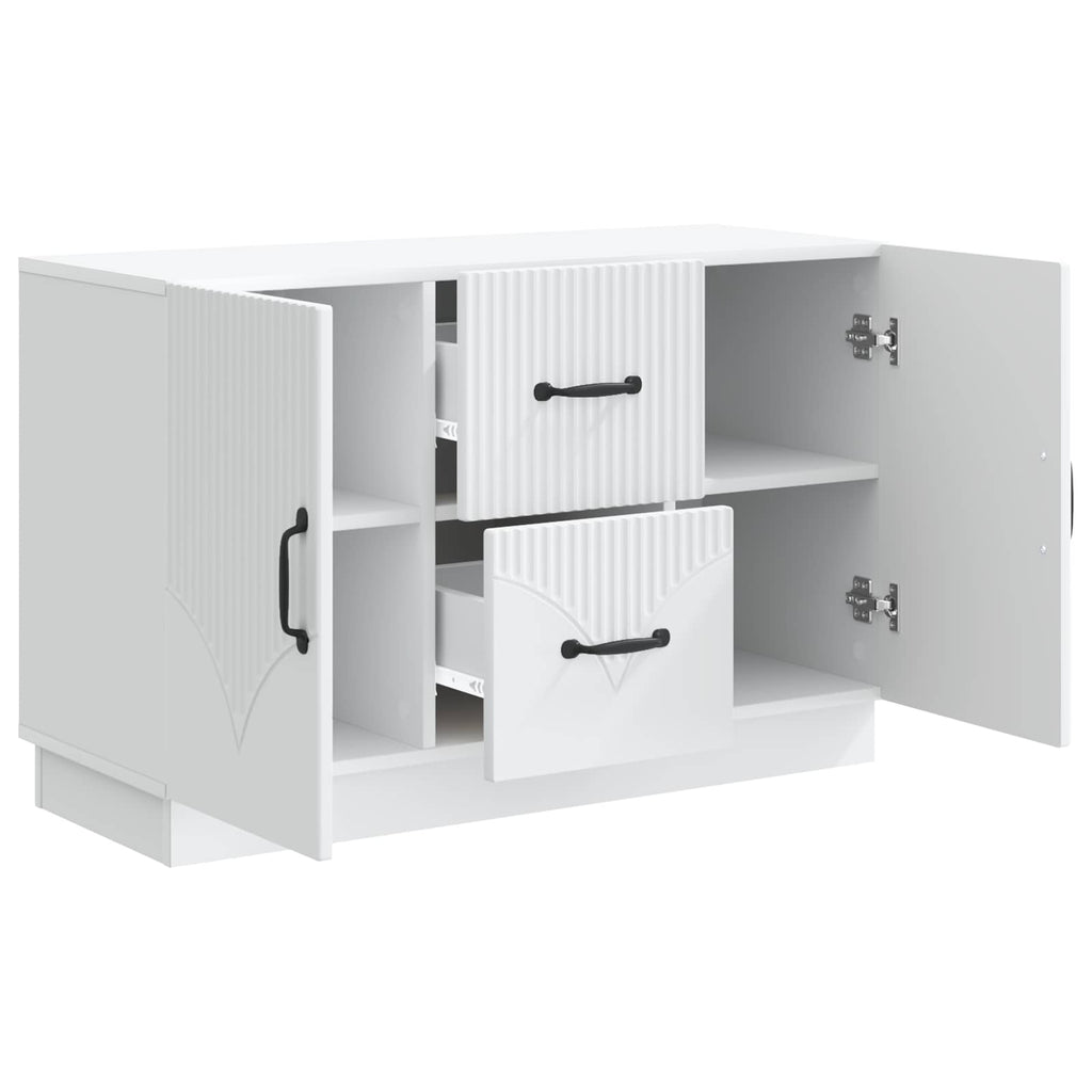Sideboard mit Schubladen Weiß 89 x 34,5 x 57 cm Holzwerkstoff