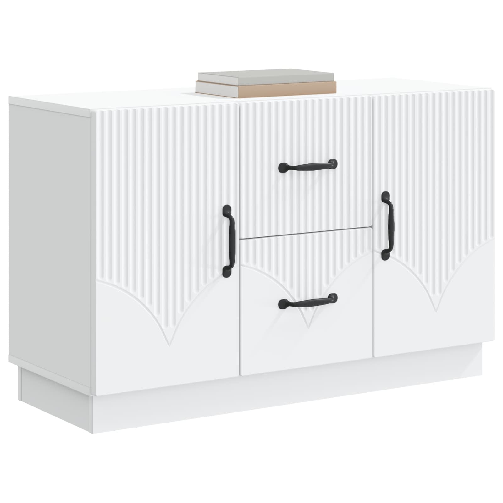 Sideboard mit Schubladen Weiß 89 x 34,5 x 57 cm Holzwerkstoff
