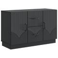 Sideboard Schwarz 89 x 34,5 x 57 cm Holzwerkstoff